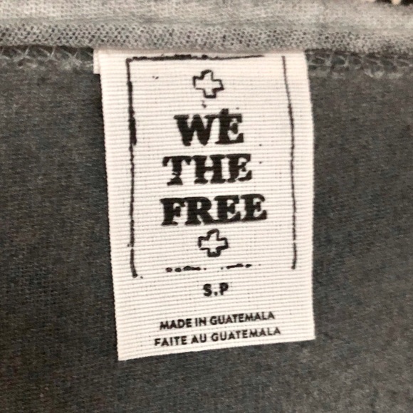 Free People We The Free Long Beach Grey Top Size S - Picture 10 of 10